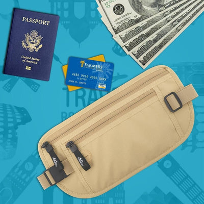 Anti Theft Passport Wallets for Men & Women | Waist Pouch Purse